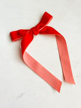 Load image into Gallery viewer, Burnt Orange Velvet Long Tail Bow
