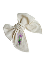 Load image into Gallery viewer, Lavender embroidered Isabelle Bow
