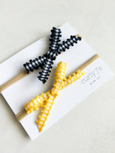 Load image into Gallery viewer, Tiger Gingham Tape Bow Set
