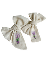 Load image into Gallery viewer, Lavender embroidered Ruth Bow
