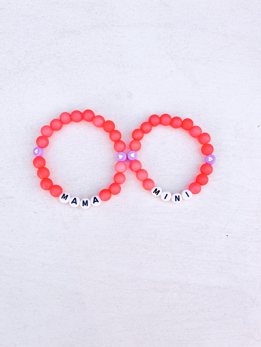 Hot Pink Mama + Mini Bracelet Set