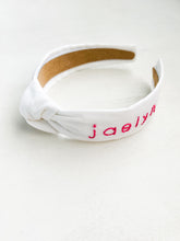 Load image into Gallery viewer, Hand Embroidered Headband White
