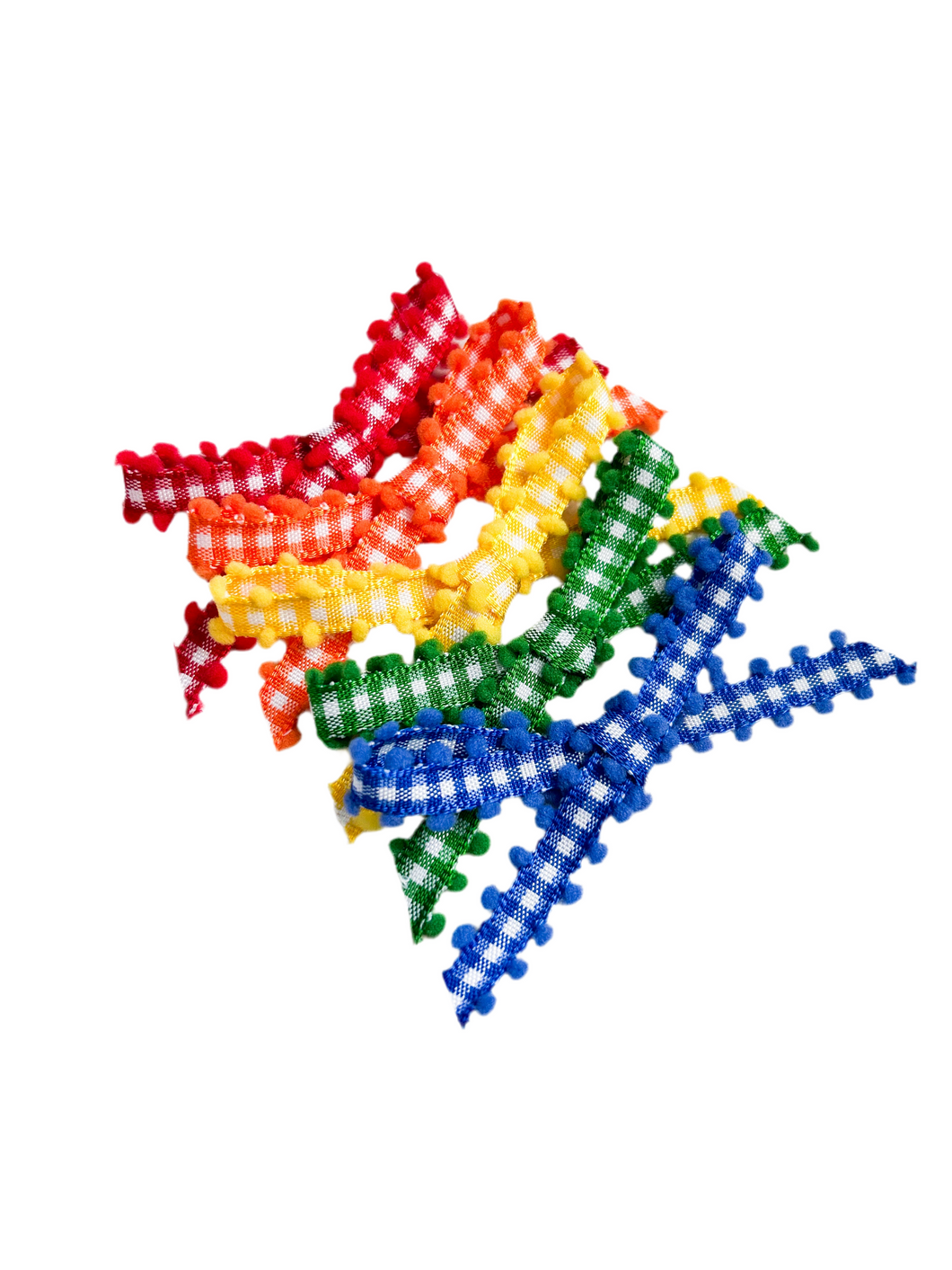 Gingham Rainbow Tape Bow Set