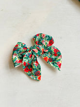Load image into Gallery viewer, Festive Floral Watercolor Bow
