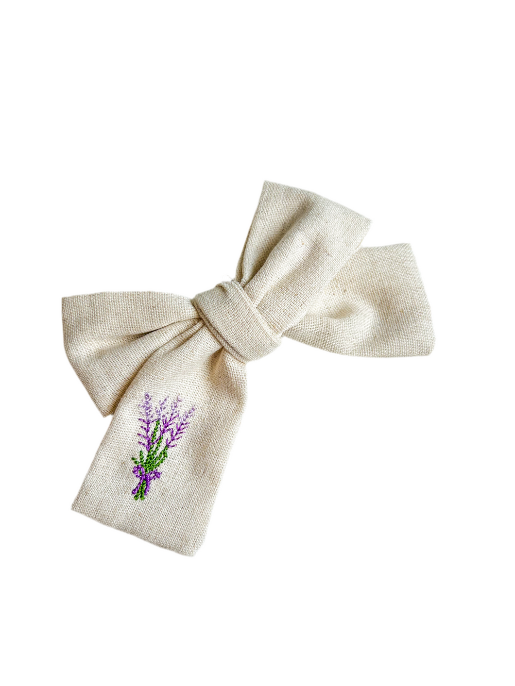 Lavender embroidered Ruth Bow