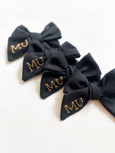 Load image into Gallery viewer, MU hand embroidered bow
