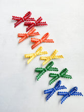 Load image into Gallery viewer, Gingham Rainbow Tape Bow Set
