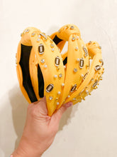 Load image into Gallery viewer, Gold + Football Headband
