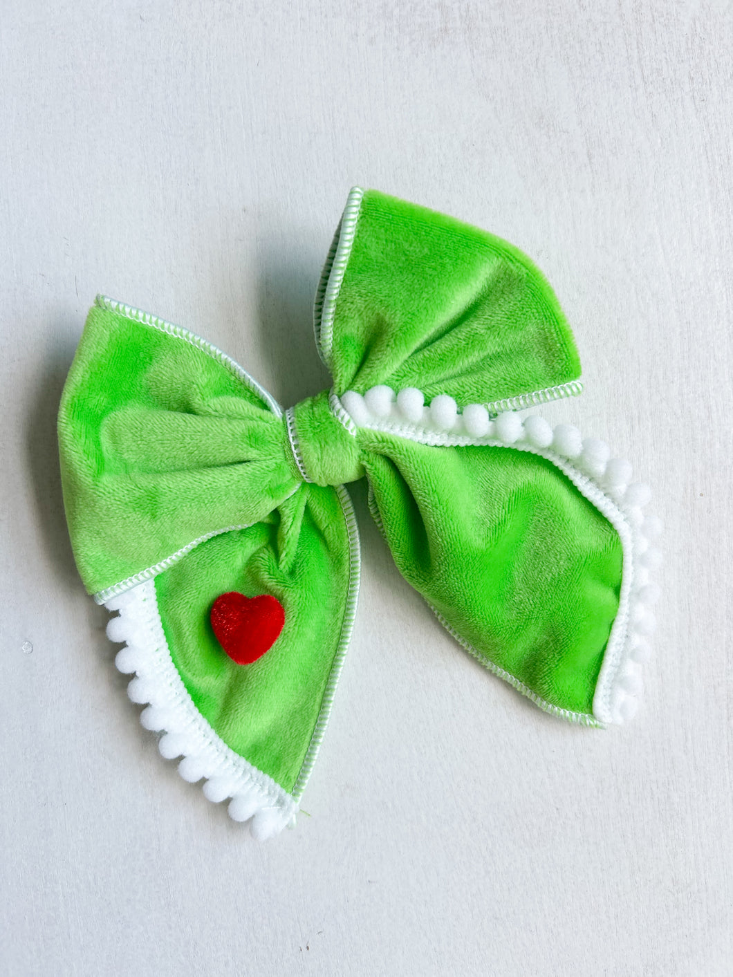 The Grinch’s Heart Velvet Isabelle Bow