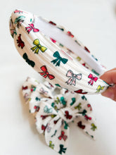 Load image into Gallery viewer, Holiday Bows in Neutral Headband
