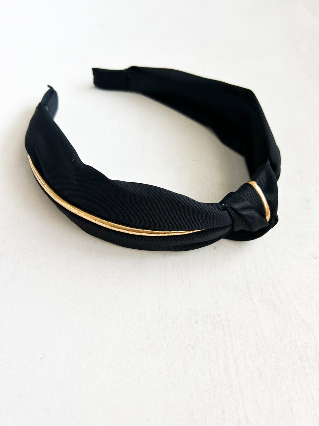 Black with Gold Headband
