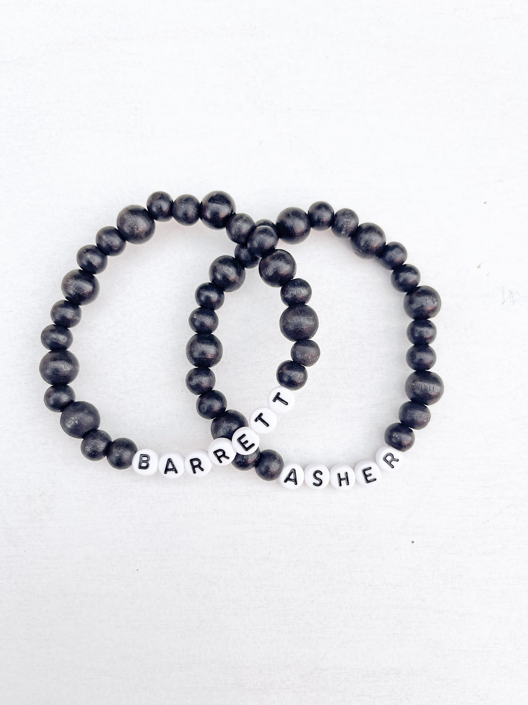 Custom Unisex Black Bracelet Stack
