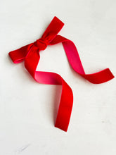 Load image into Gallery viewer, Holly Red Velvet Long Tail Bow
