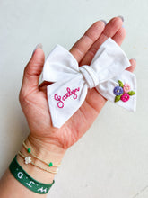 Load image into Gallery viewer, Spring Fling Hand Embroidered Name Bow
