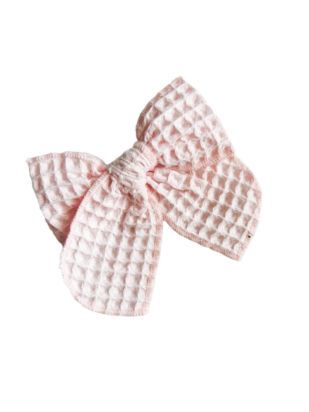 Soft Pink Waffle Bow
