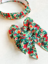 Load image into Gallery viewer, Festive Floral Watercolor Bow

