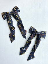 Load image into Gallery viewer, MIZZOU Black Long Tail Bow
