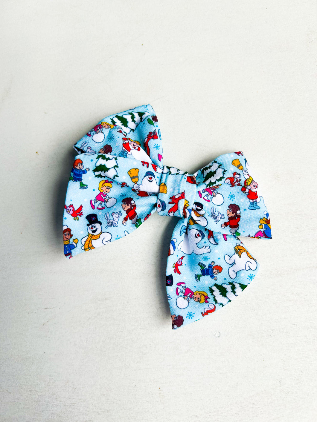 Frosty on Blue Bow