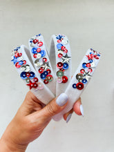 Load image into Gallery viewer, Red White + Sparkle Headband
