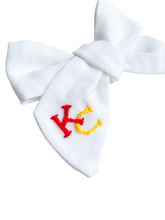 Load image into Gallery viewer, KC Hand Embroidered Bow
