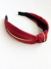 Load image into Gallery viewer, Brick Red with Gold Headband
