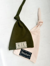 Load image into Gallery viewer, Hand Embroidered Cream Newborn Hat

