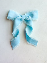 Load image into Gallery viewer, Spring Fling Long Tail Fray Bows
