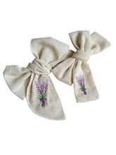 Load image into Gallery viewer, Lavender embroidered Isabelle Bow
