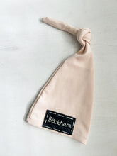 Load image into Gallery viewer, Hand Embroidered Cream Newborn Hat
