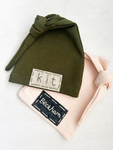 Load image into Gallery viewer, Hand Embroidered Cream Newborn Hat
