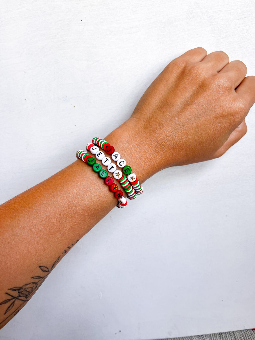 Christmas Personalized Bracelet Set