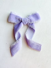 Load image into Gallery viewer, Spring Fling Long Tail Fray Bows
