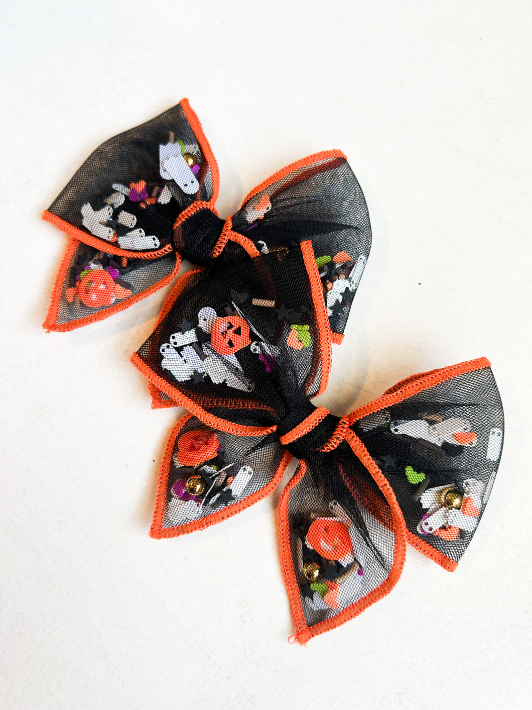 Black + Orange Shaker Bow