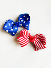 Load image into Gallery viewer, Stars and Stripes Mini Big Bow Piggy Set
