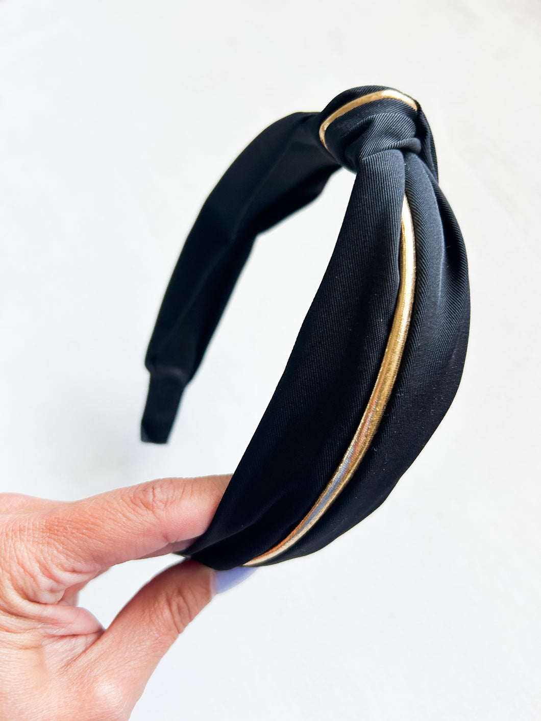 Classy black + gold headband