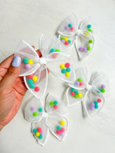 Load image into Gallery viewer, Neon Pom Pom Bow
