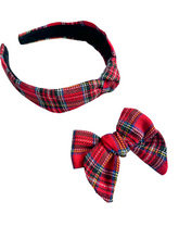 Load image into Gallery viewer, Christmas Tartan Bow
