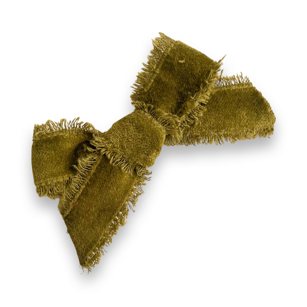 Olive Velvet Fray