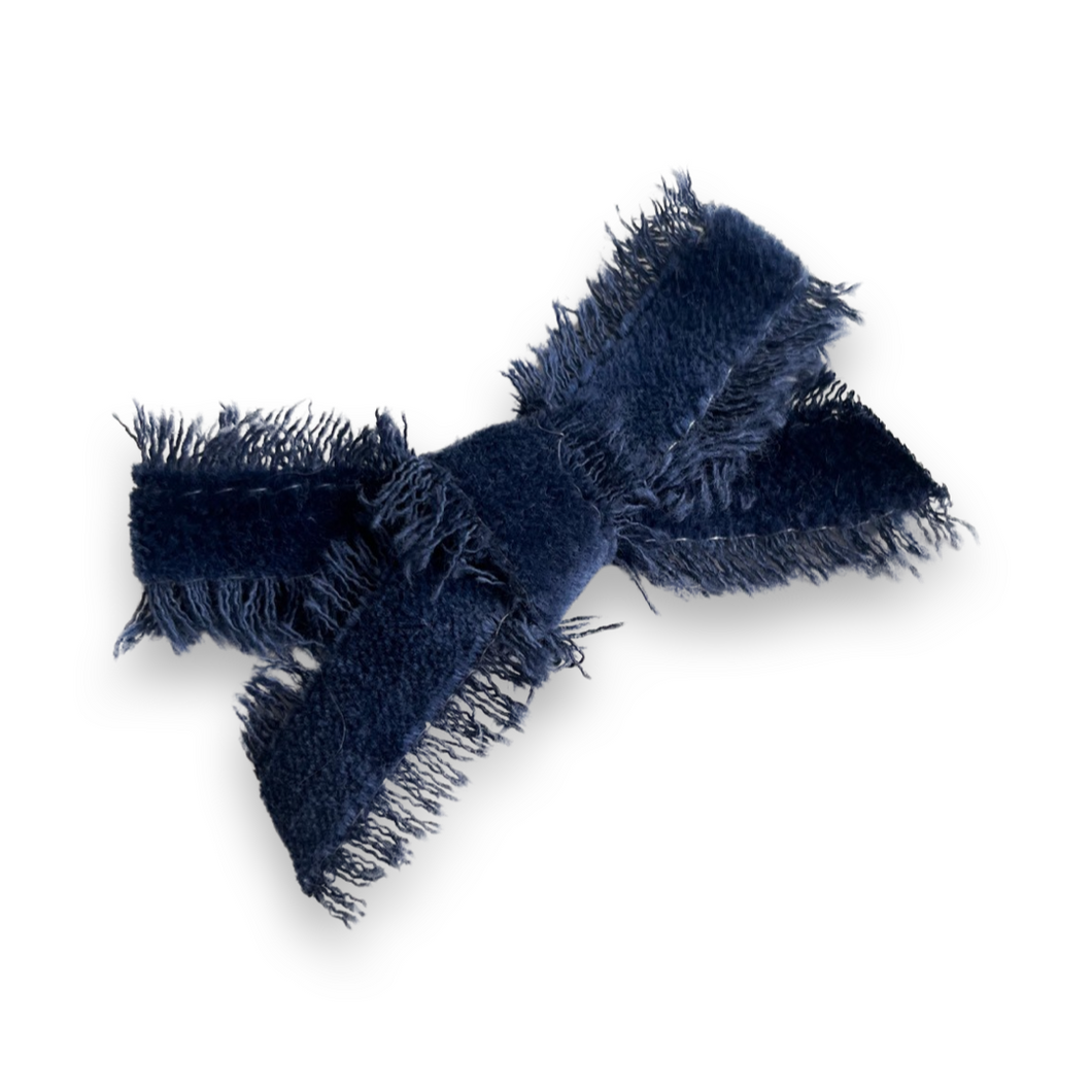 Navy Velvet Fray
