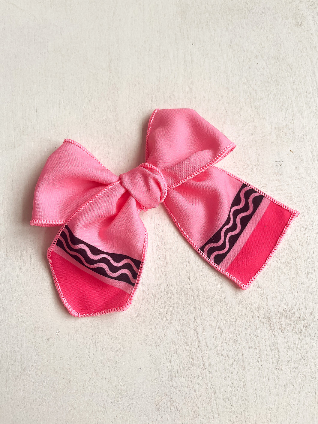 Pink Crayon Bow