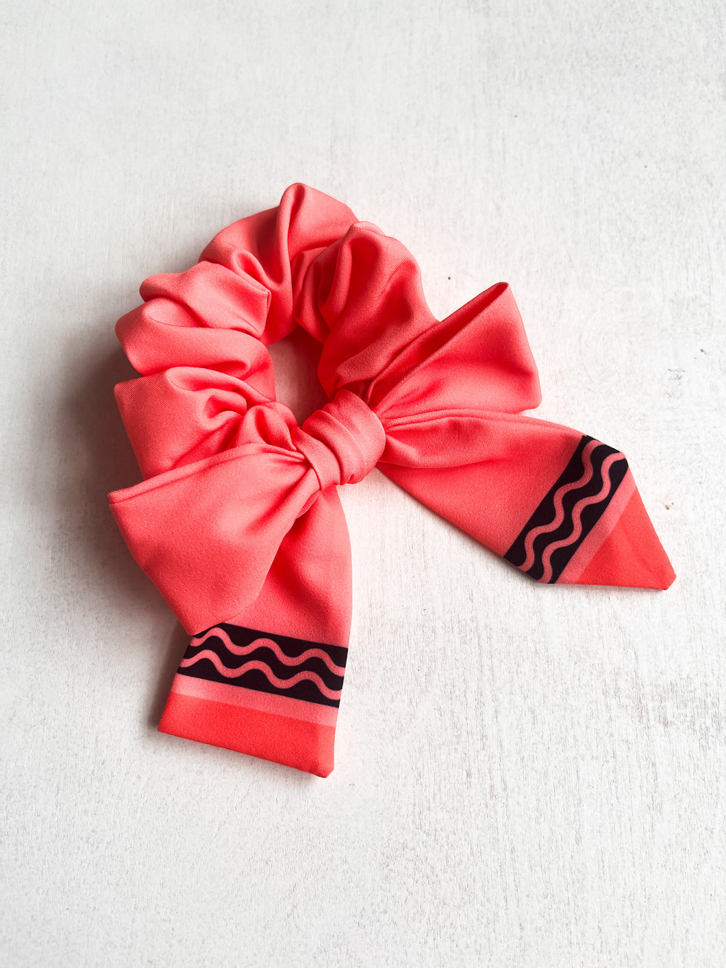 Orange Crayon Scrunchie