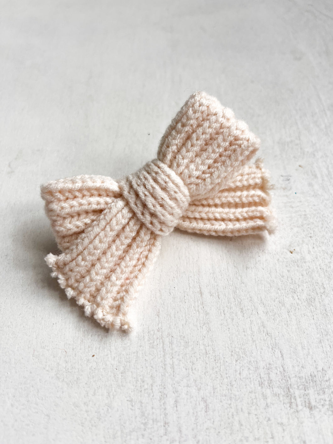 Cream Sweater Bow